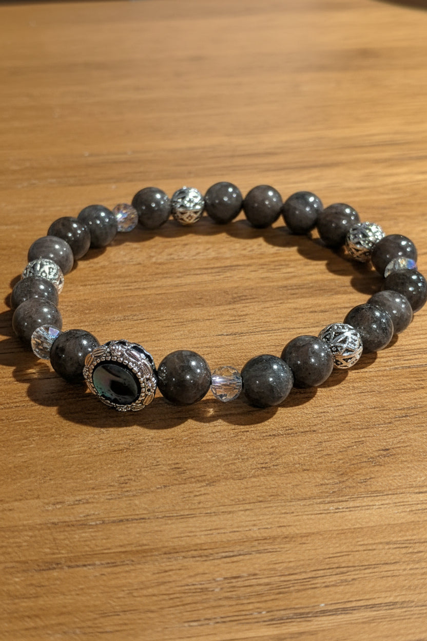 Luxury Black Moonstone beaded Bracelet