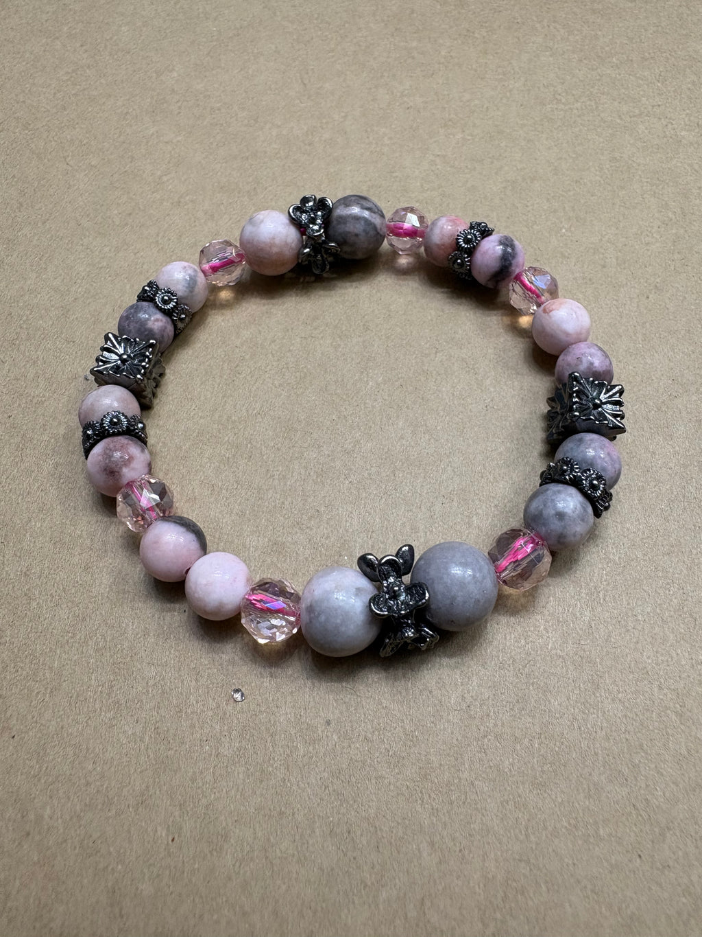 Luxury Pink Zebra Jasper Bracelet