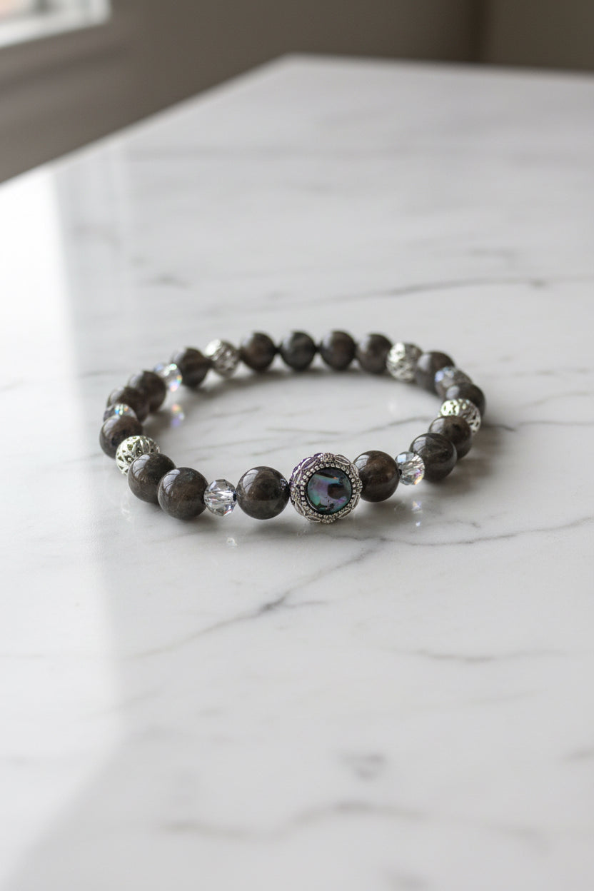 Luxury Black Moonstone beaded Bracelet