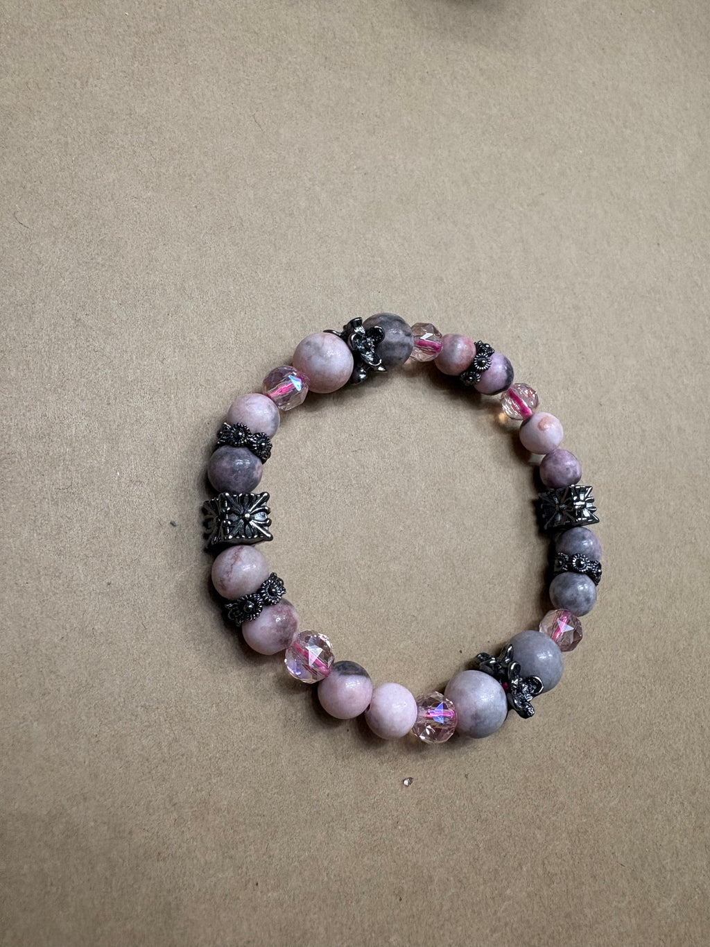 Luxury Pink Zebra Jasper Bracelet