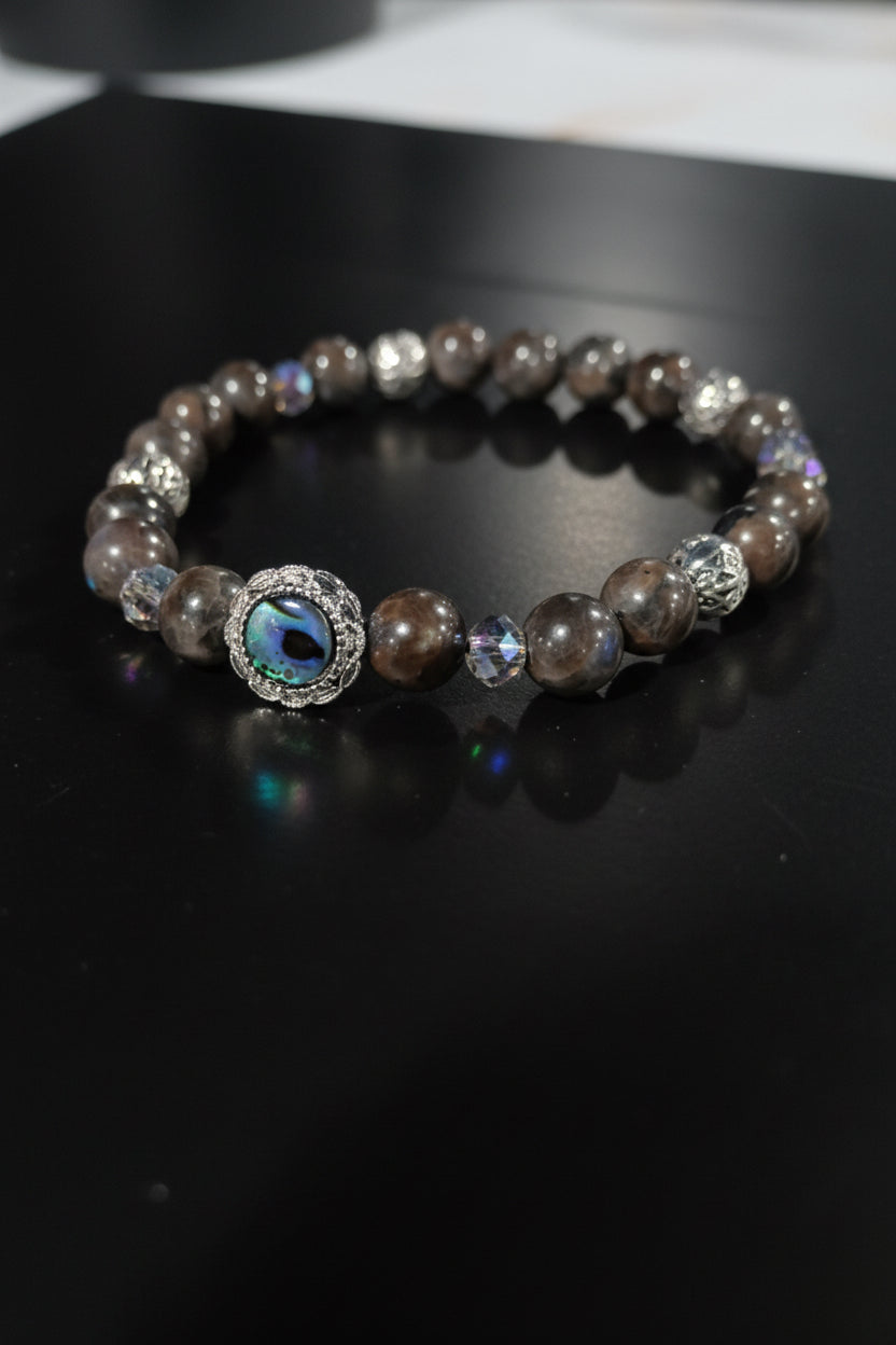 Luxury Black Moonstone beaded Bracelet