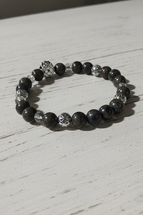 Luxury Black Moonstone beaded Bracelet