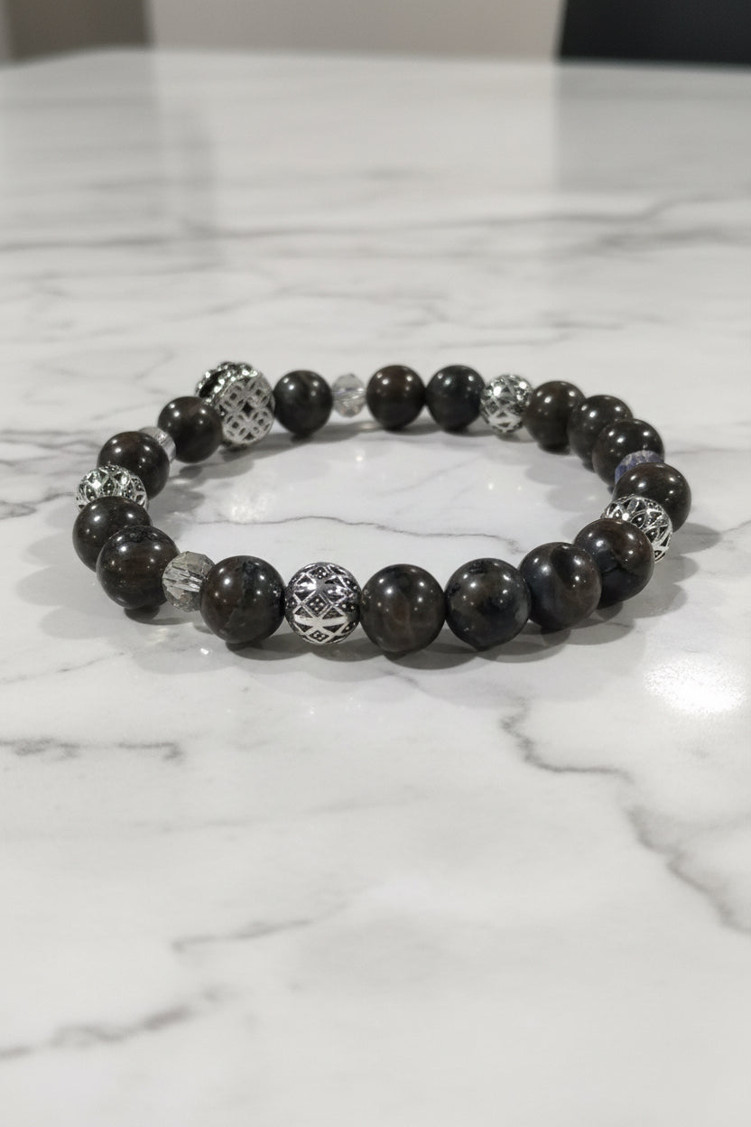 Luxury Black Moonstone beaded Bracelet