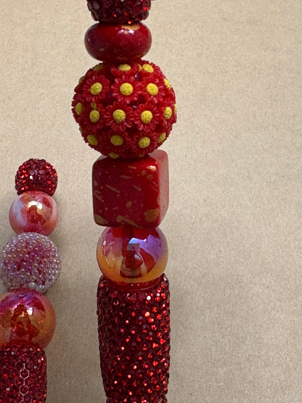Strawberry Red Glitter Pens