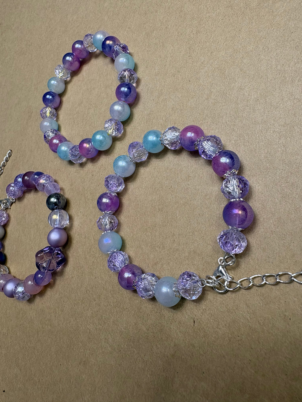 Trio Glass Beaded Bracelet Set