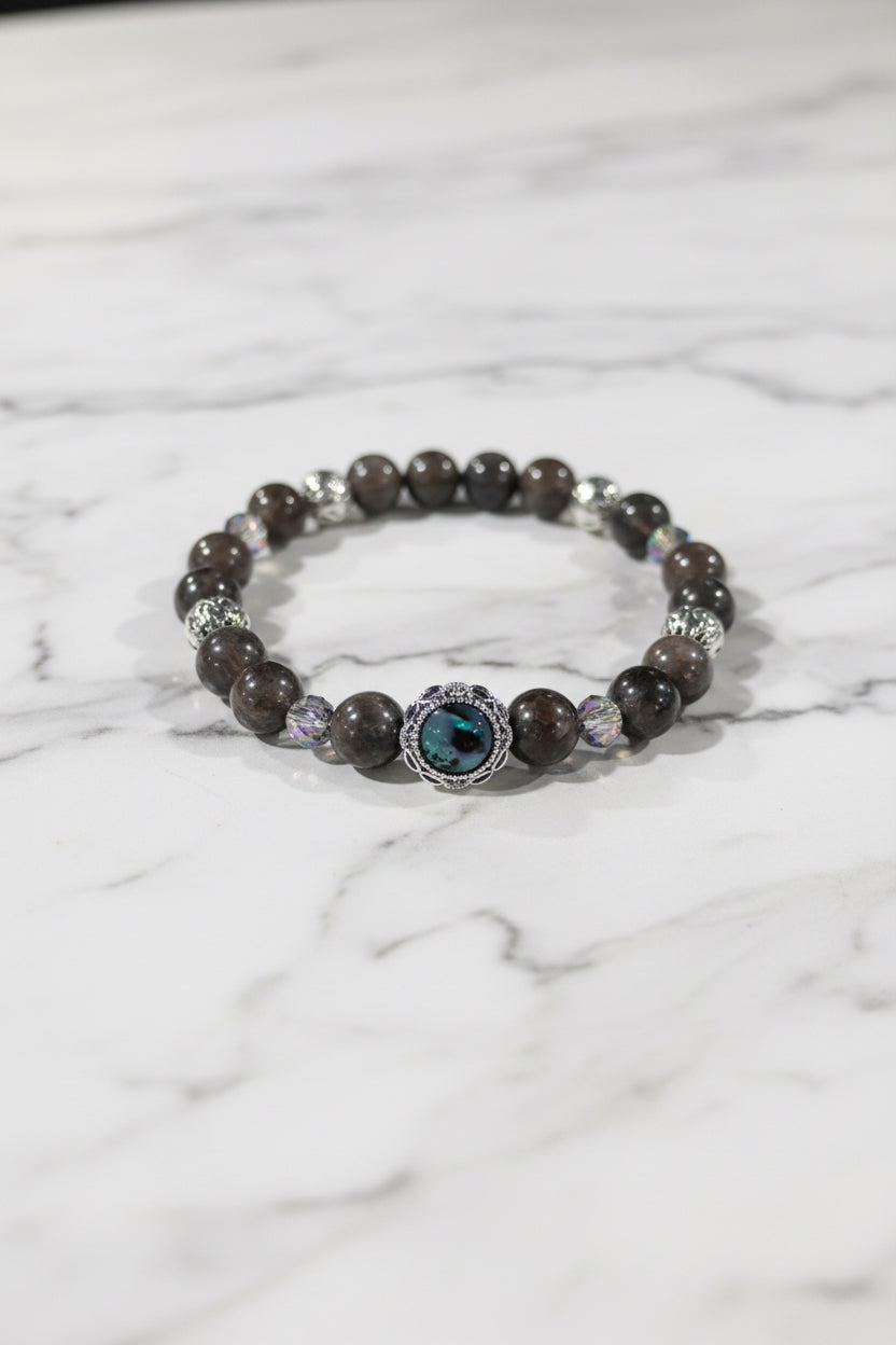 Luxury Black Moonstone beaded Bracelet