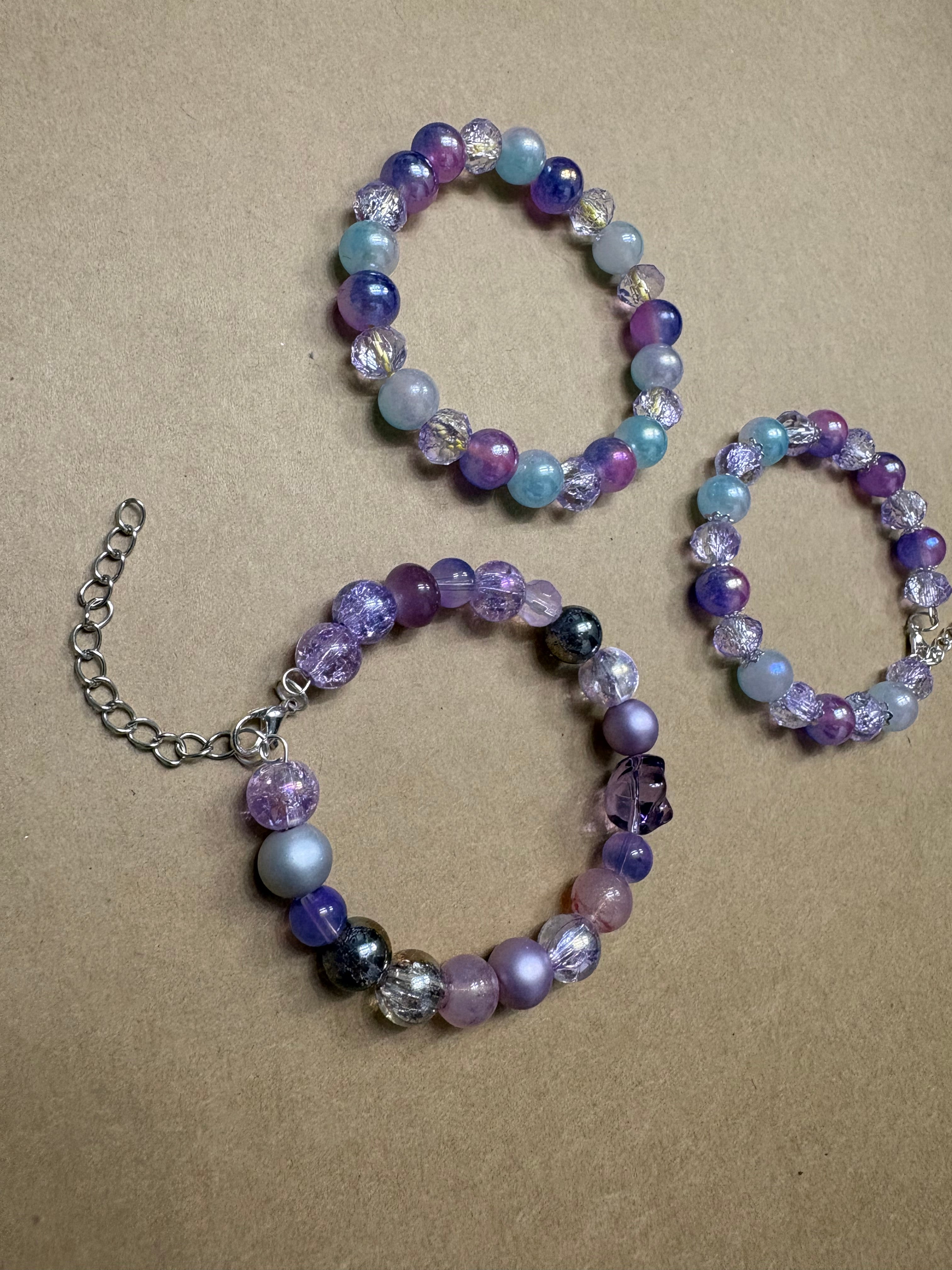 Luxury Trio Glass Beaded Bracelet