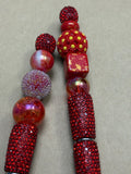 Strawberry Red Glitter Pens