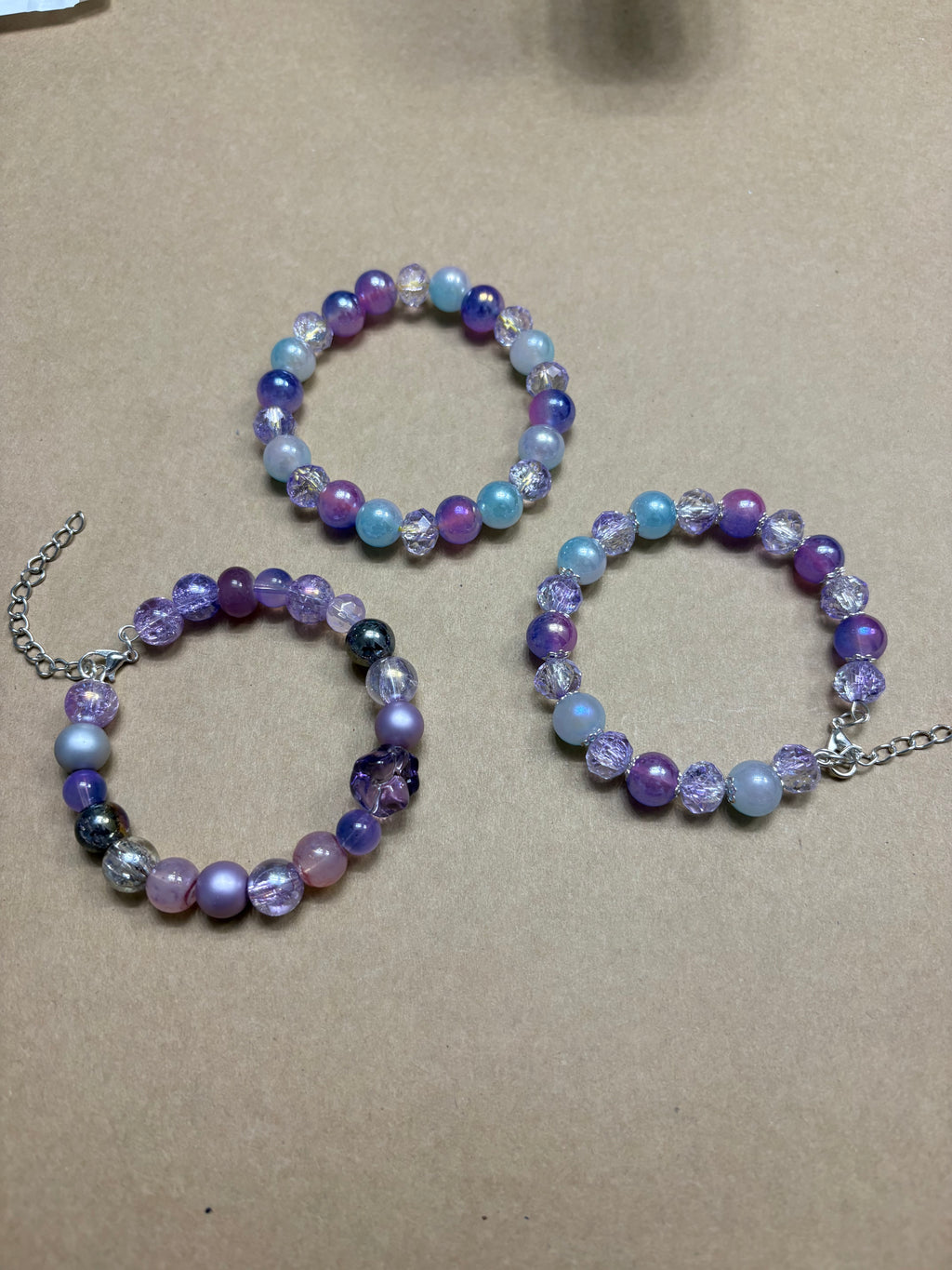 Trio Glass Beaded Bracelet Set