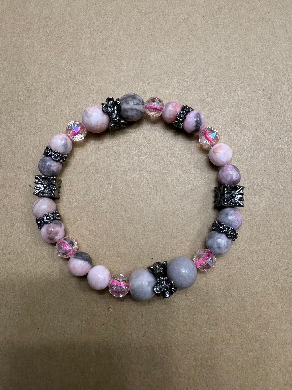 Luxury Pink Zebra Jasper Bracelet