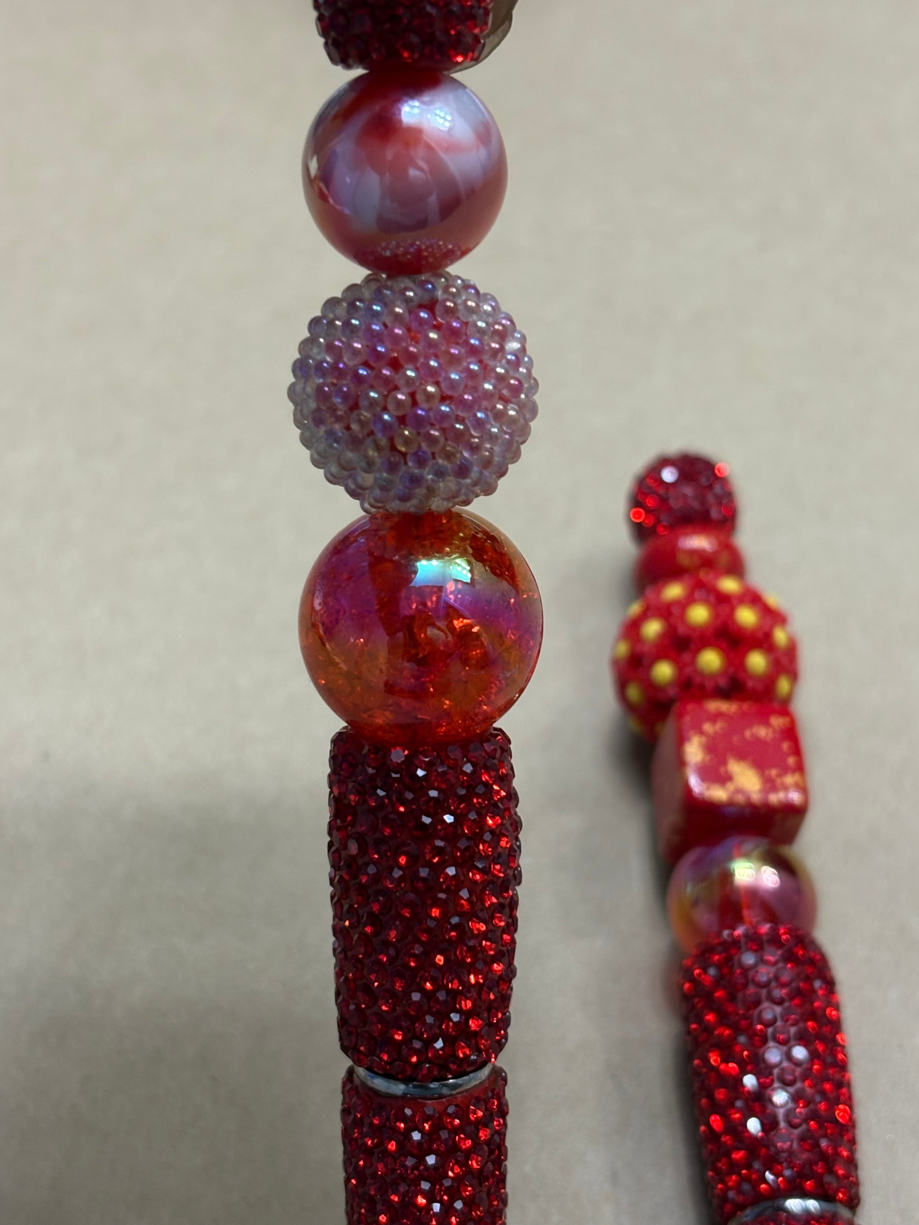 Strawberry Red Glitter Pens