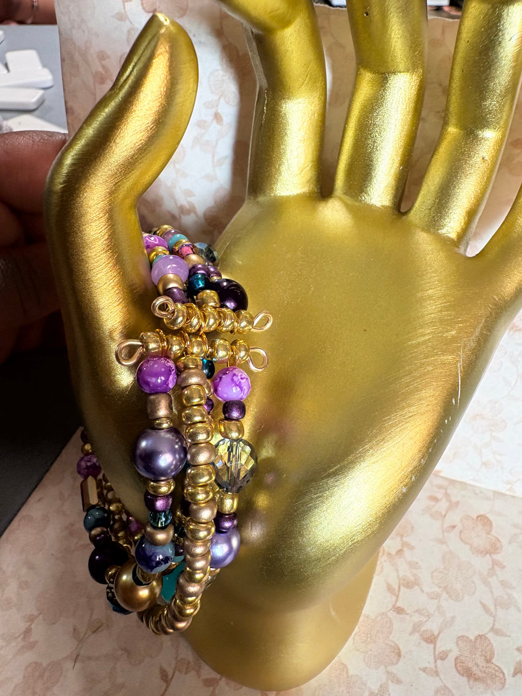 Luxury Beaded Glass Wraparound Bracelet