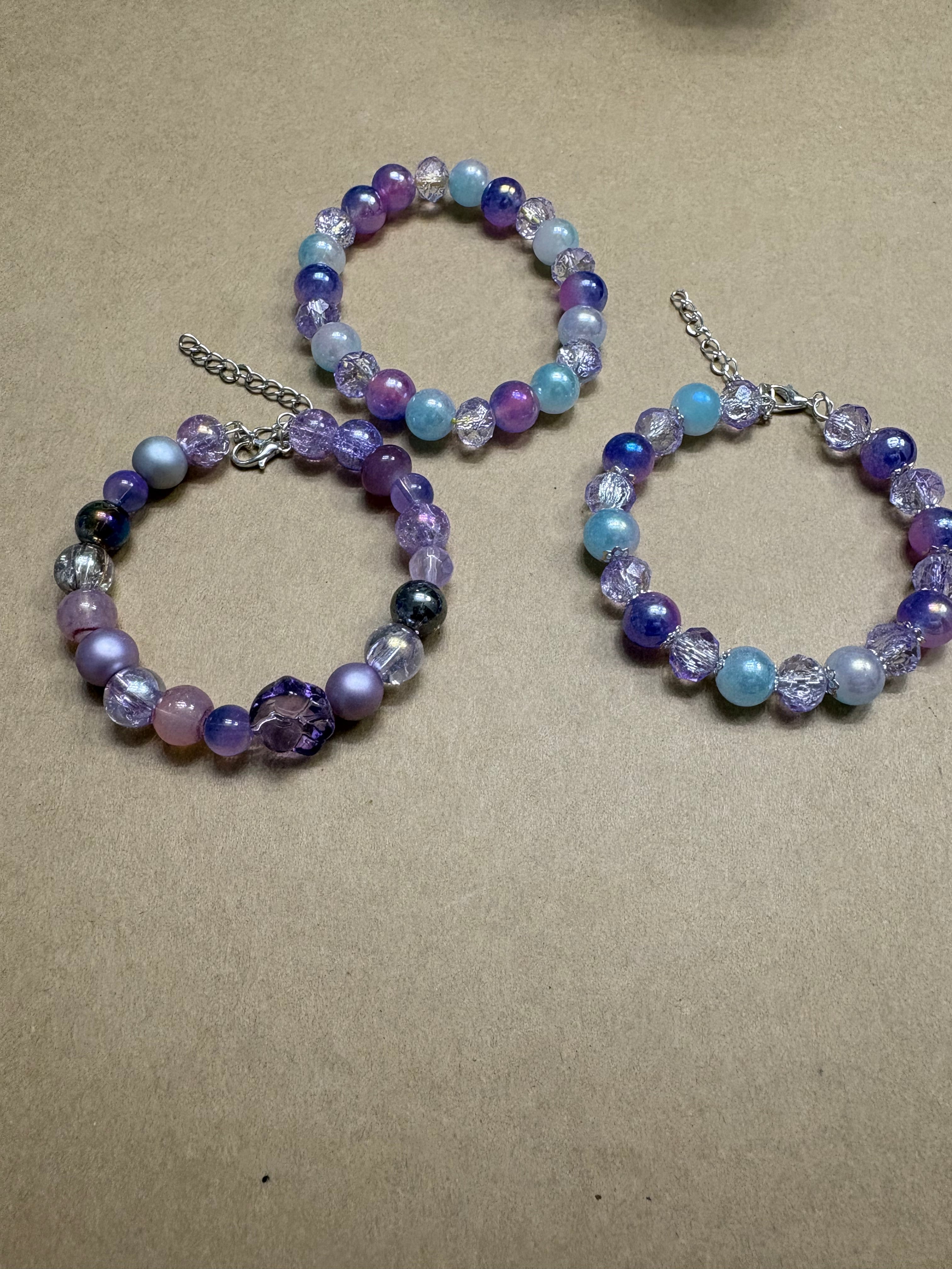 Luxury Trio Glass Beaded Bracelet
