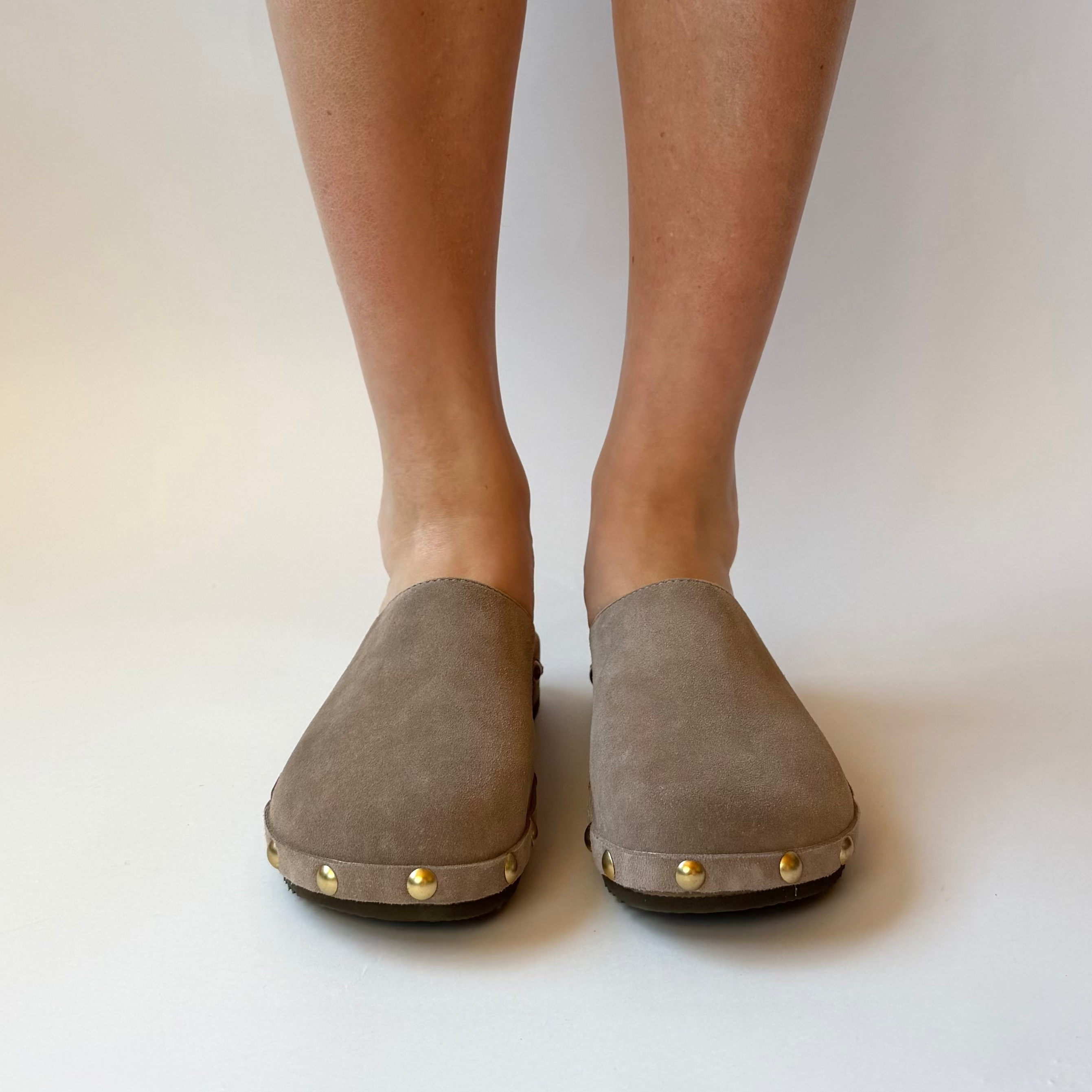 Ella I Taupe Suede Studs