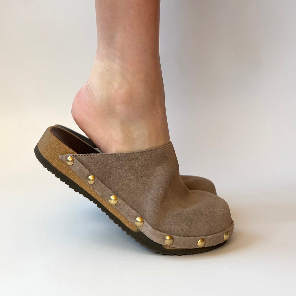 Ella I Taupe Suede Studs