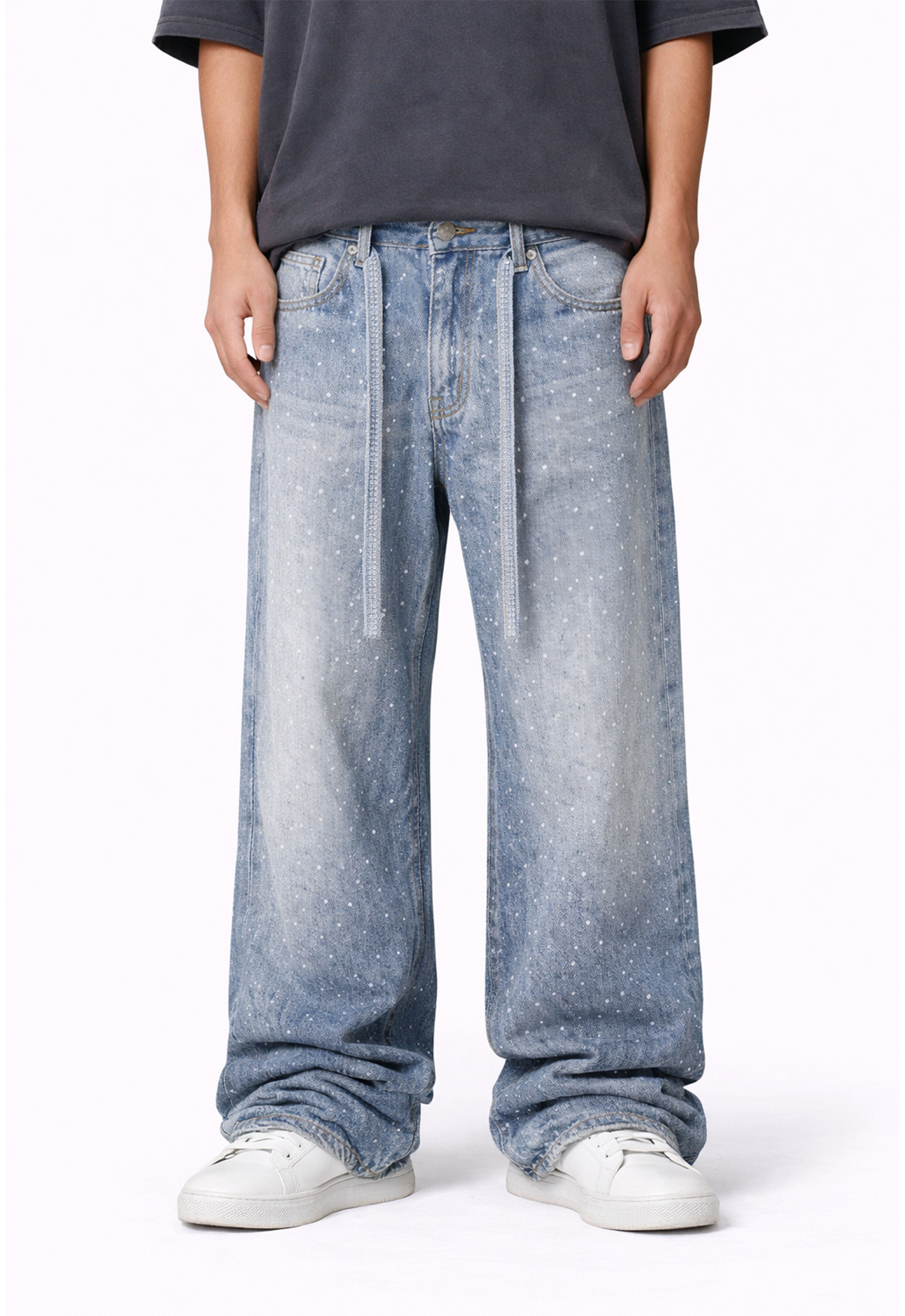 AZUL RHINESTONE DENIM