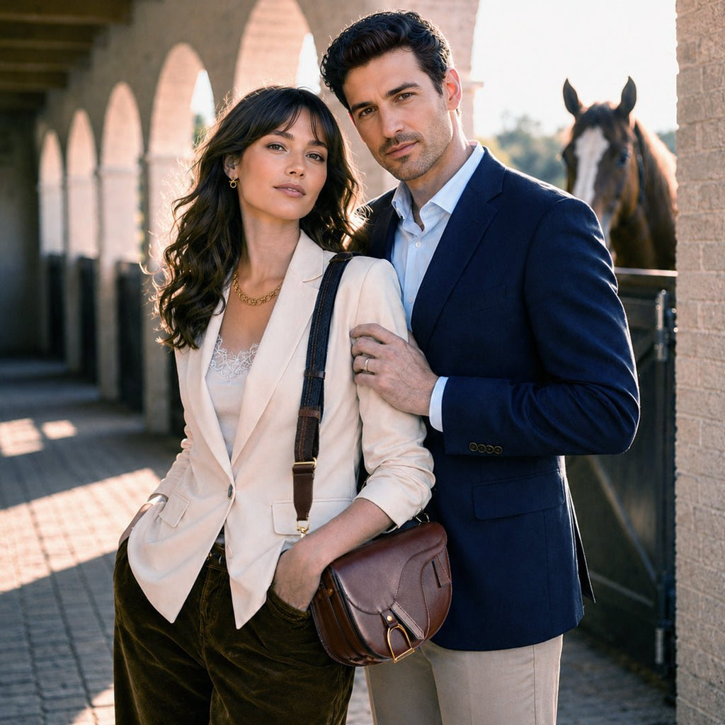 Signature Saddle Bag - Luxury Leather Handbag in Deep Brown