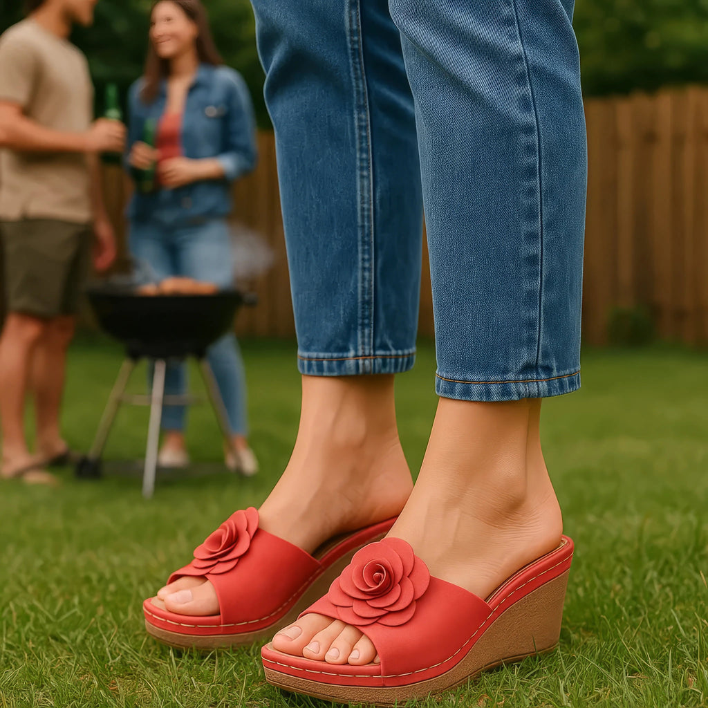 Women's Tokyo Navy Wedge Sandals