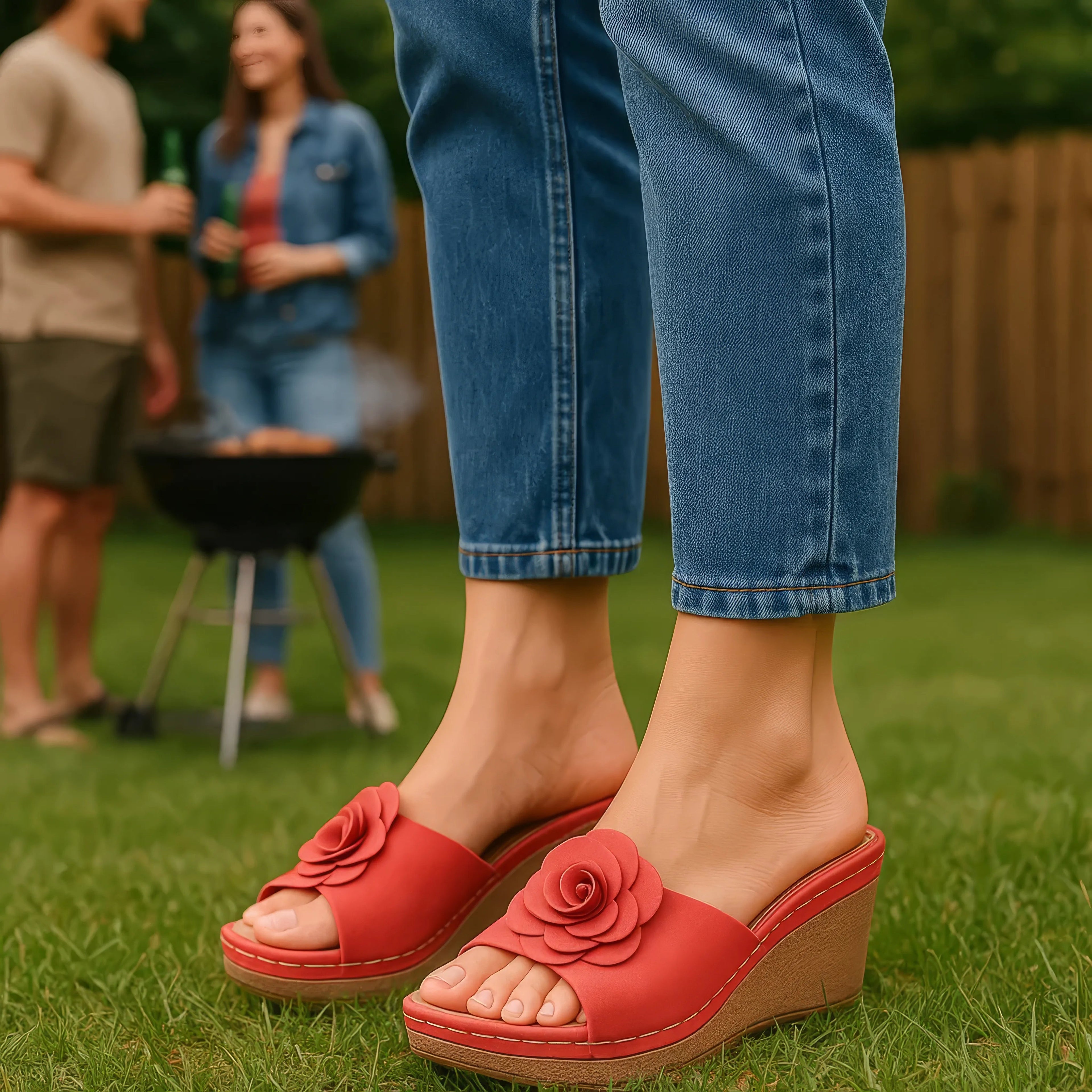 Women's Tokyo Navy Wedge Sandals
